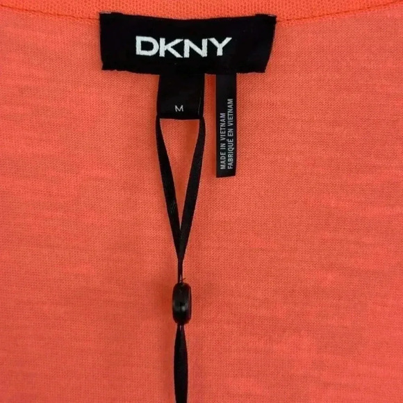 DKNY Crewneck Short-Sleeve Top With Mesh Outer - NWT - Size M - Picture 4 of 6